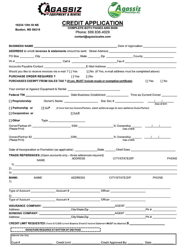 Credit Application